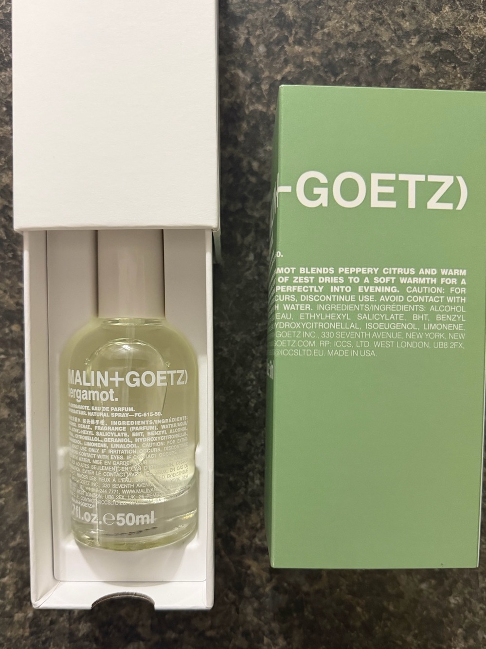 Malin Goetz bergamot perfume